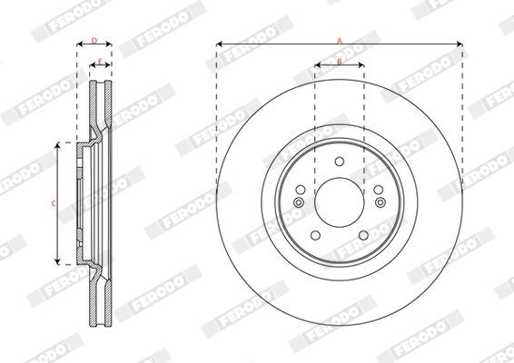Stabdžių diskas FERODO DDF3171C-1