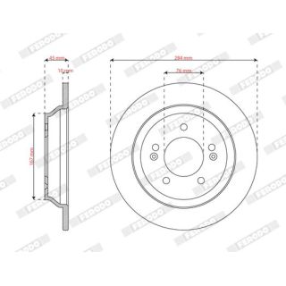 Stabdžių diskas FERODO DDF3187C