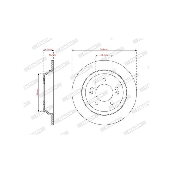 Stabdžių diskas FERODO DDF3187C