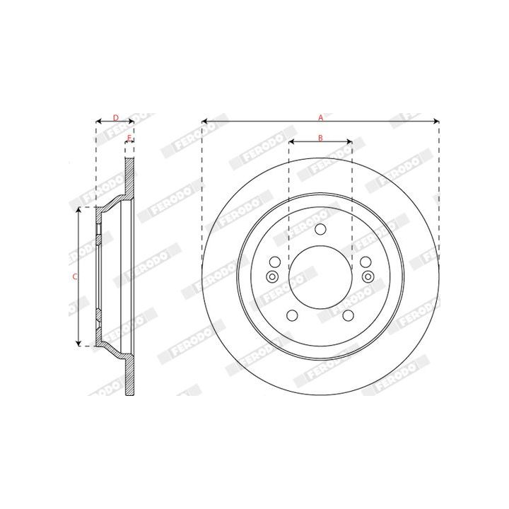 Stabdžių diskas FERODO DDF3187C