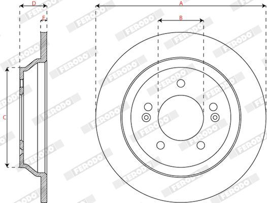 Stabdžių diskas FERODO DDF3187C