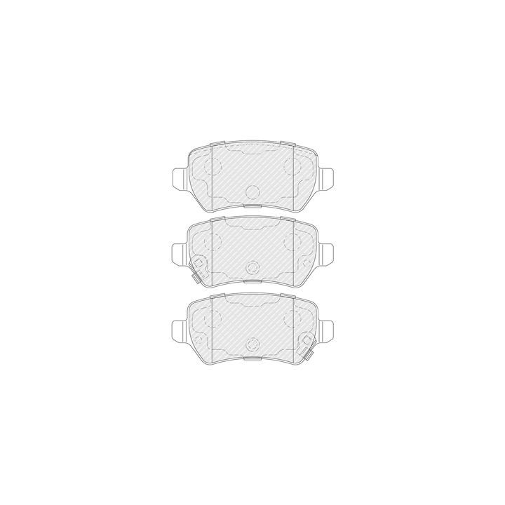 Stabdžių trinkelių rinkinys, diskinis stabdys FERODO FDB5201