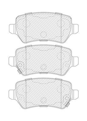 Stabdžių trinkelių rinkinys, diskinis stabdys FERODO FDB5201