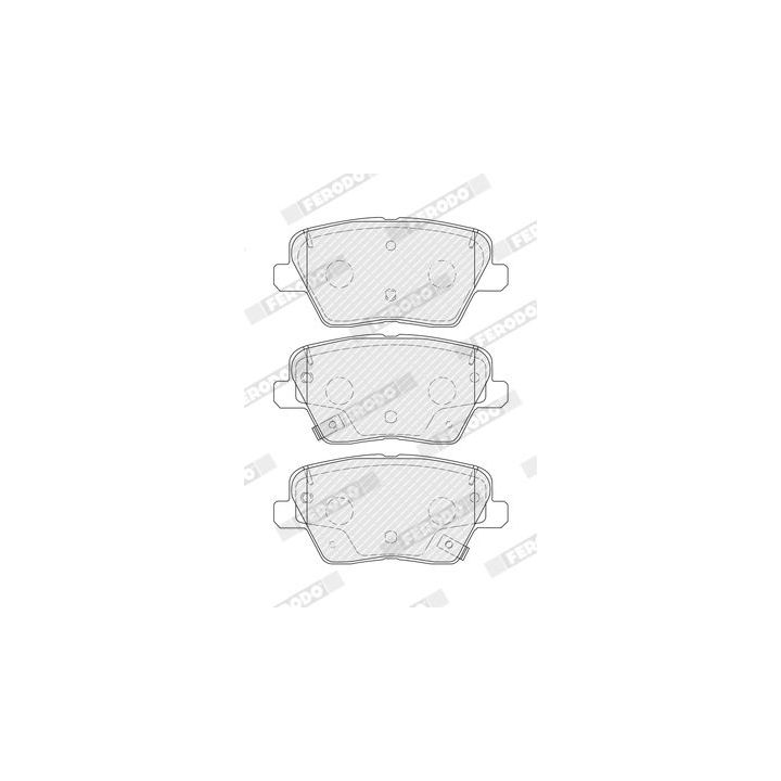 Stabdžių trinkelių rinkinys, diskinis stabdys FERODO FDB5334