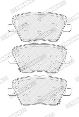 Stabdžių trinkelių rinkinys, diskinis stabdys FERODO FDB5334