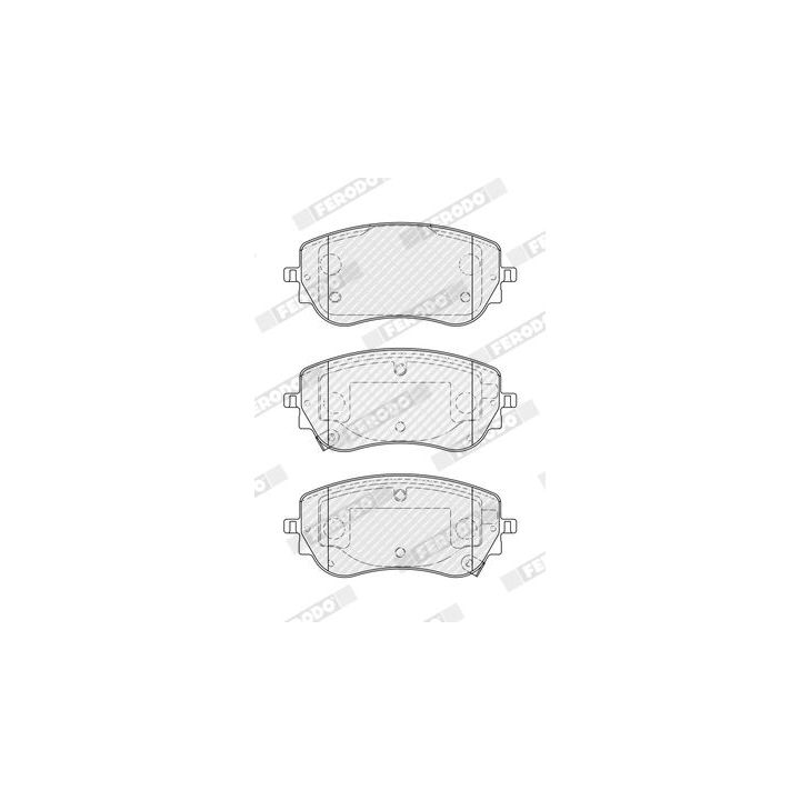 Stabdžių trinkelių rinkinys, diskinis stabdys FERODO FDB5370