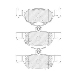 Stabdžių trinkelių rinkinys, diskinis stabdys FERODO FDB5376