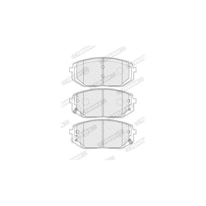 Stabdžių trinkelių rinkinys, diskinis stabdys FERODO FDB5445