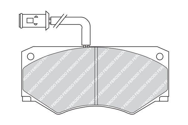 Stabdžių trinkelių rinkinys, diskinis stabdys FERODO FVR709