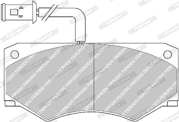 Stabdžių trinkelių rinkinys, diskinis stabdys FERODO FVR709