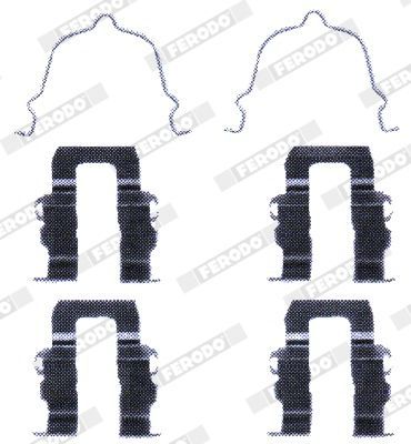 Priedų komplektas, diskinių stabdžių trinkelės FERODO FBA499