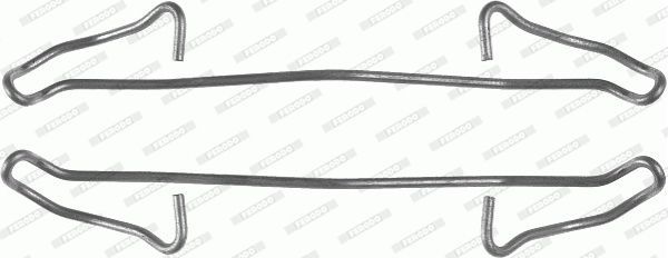 Priedų komplektas, diskinių stabdžių trinkelės FERODO FBA500