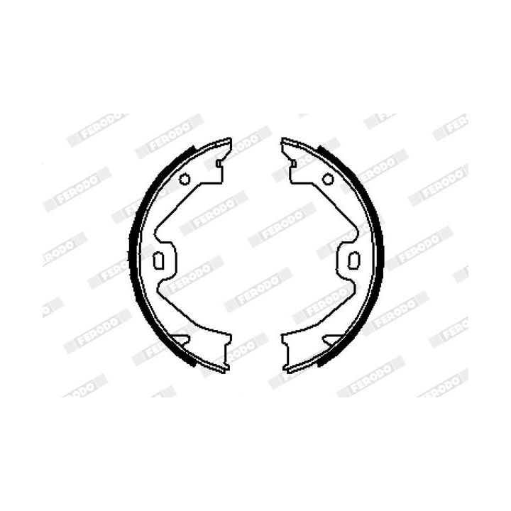 Stabdžių trinkelių komplektas, stovėjimo stabdis FERODO FSB633