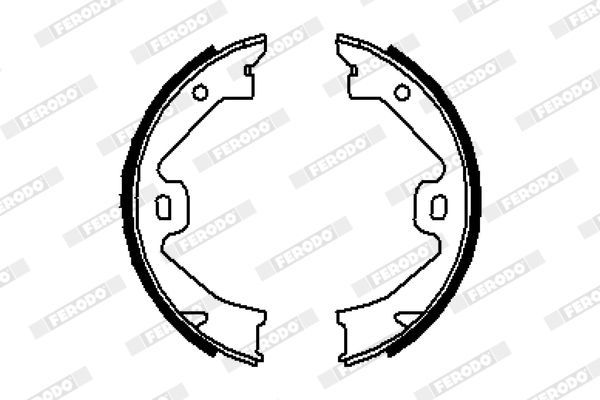 Stabdžių trinkelių komplektas, stovėjimo stabdis FERODO FSB633