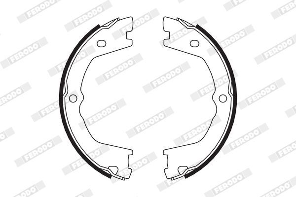 Stabdžių trinkelių komplektas, stovėjimo stabdis FERODO FSB658