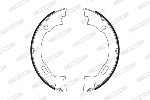 Stabdžių trinkelių komplektas, stovėjimo stabdis FERODO FSB662