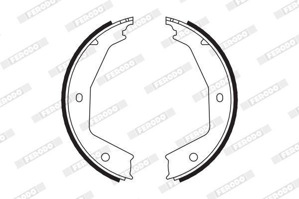 Stabdžių trinkelių komplektas, stovėjimo stabdis FERODO FSB666