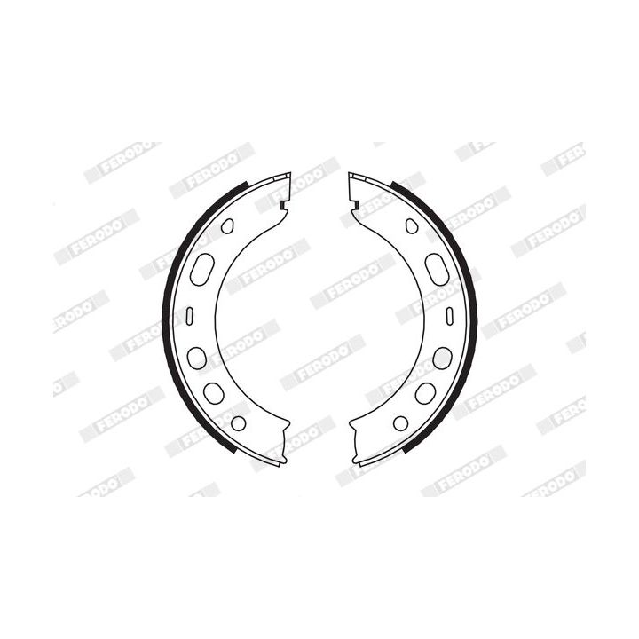 Stabdžių trinkelių komplektas, stovėjimo stabdis FERODO FSB667