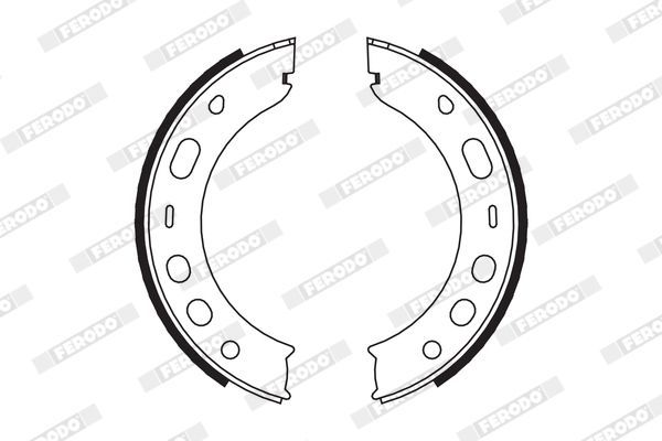 Stabdžių trinkelių komplektas, stovėjimo stabdis FERODO FSB667