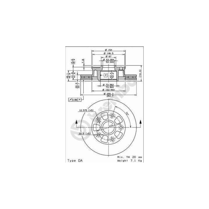 Stabdžių diskas BREMBO 09.6851.10