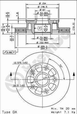 Stabdžių diskas BREMBO 09.6851.10