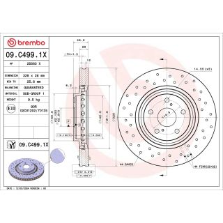 Stabdžių diskas BREMBO 09.C499.1X