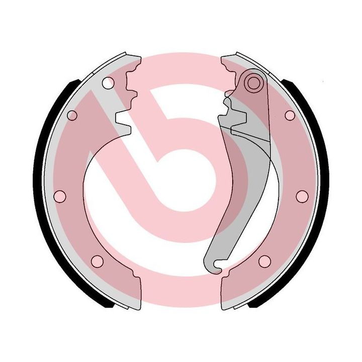 Stabdžių trinkelių komplektas, stovėjimo stabdis BREMBO S A6 509