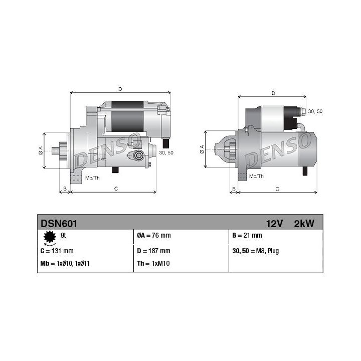 Starteris DENSO DSN601