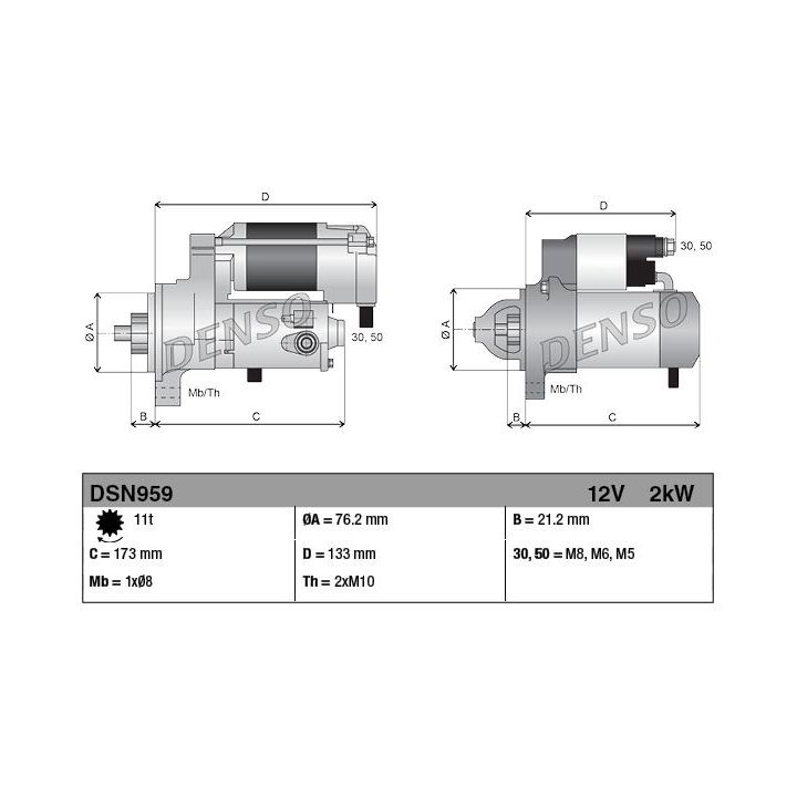 Starteris DENSO DSN959
