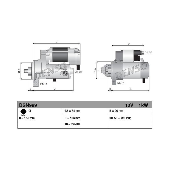 Starteris DENSO DSN999