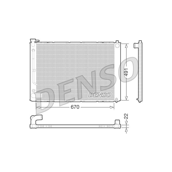 Radiatorius, variklio aušinimas DENSO DRM51011