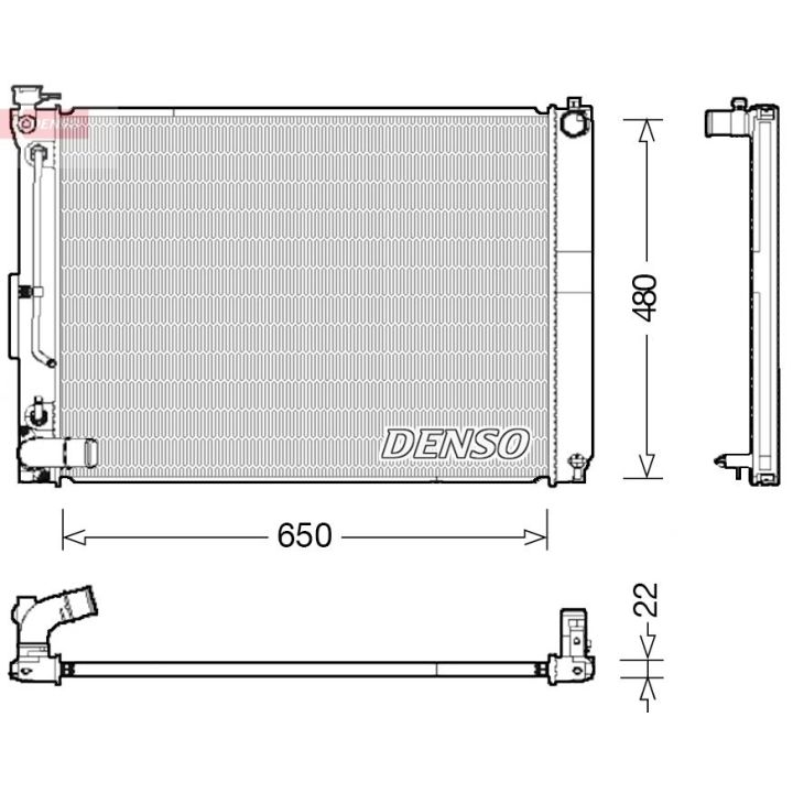 Radiatorius, variklio aušinimas DENSO DRM51012