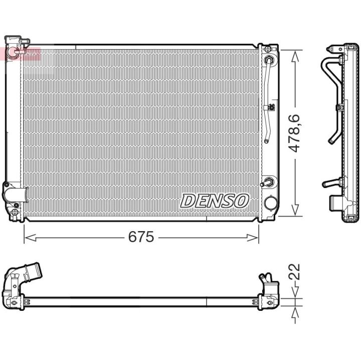 Radiatorius, variklio aušinimas DENSO DRM51016