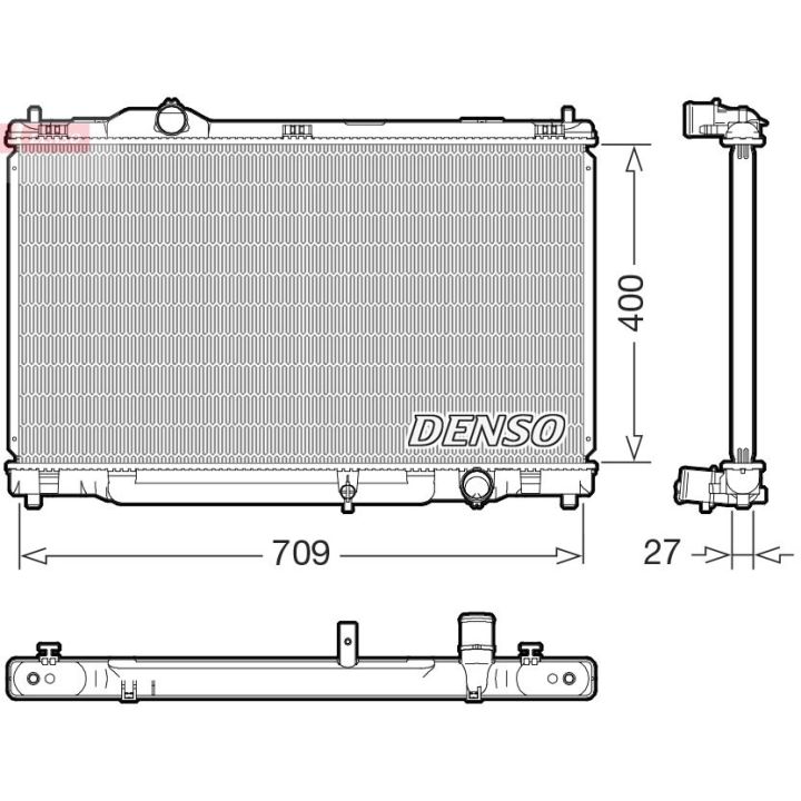 Radiatorius, variklio aušinimas DENSO DRM51018