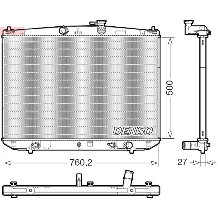 Radiatorius, variklio aušinimas DENSO DRM51020