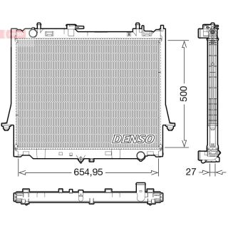 Radiatorius, variklio aušinimas DENSO DRM99014