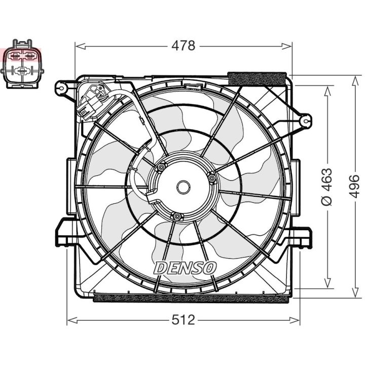 Ventiliatorius, radiatoriaus DENSO DER43000