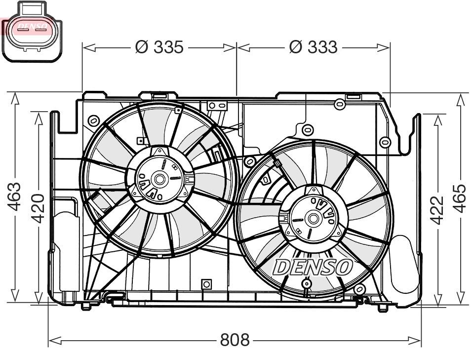 Ventiliatorius, radiatoriaus DENSO DER50002