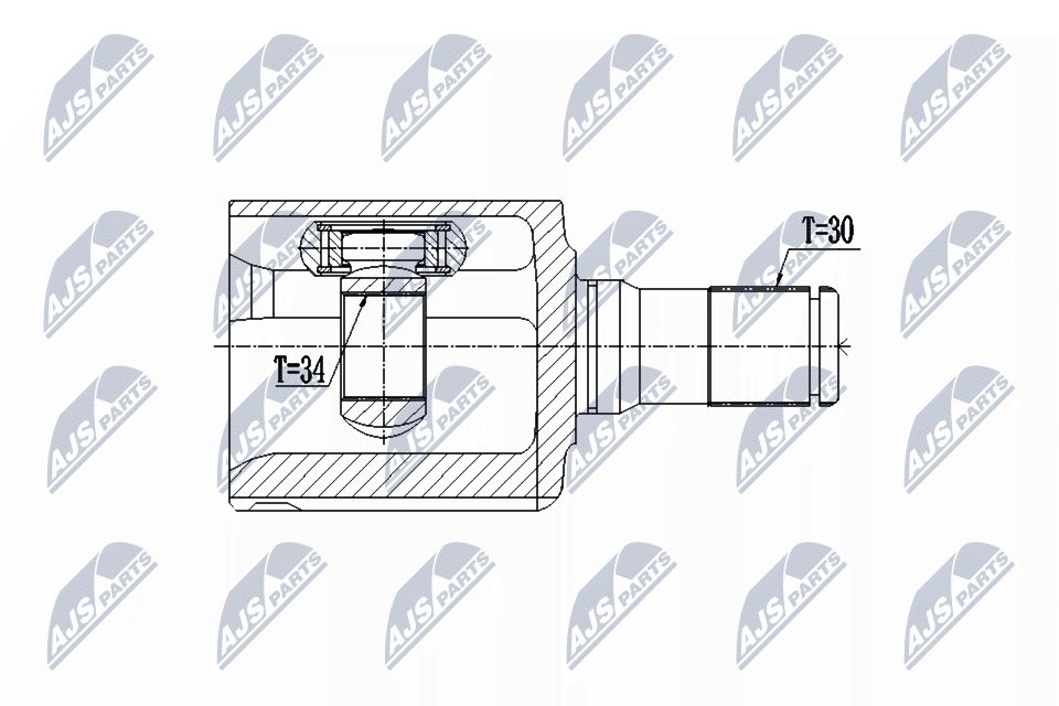 Jungčių komplektas, kardaninis velenas NTY NPW-CH-043