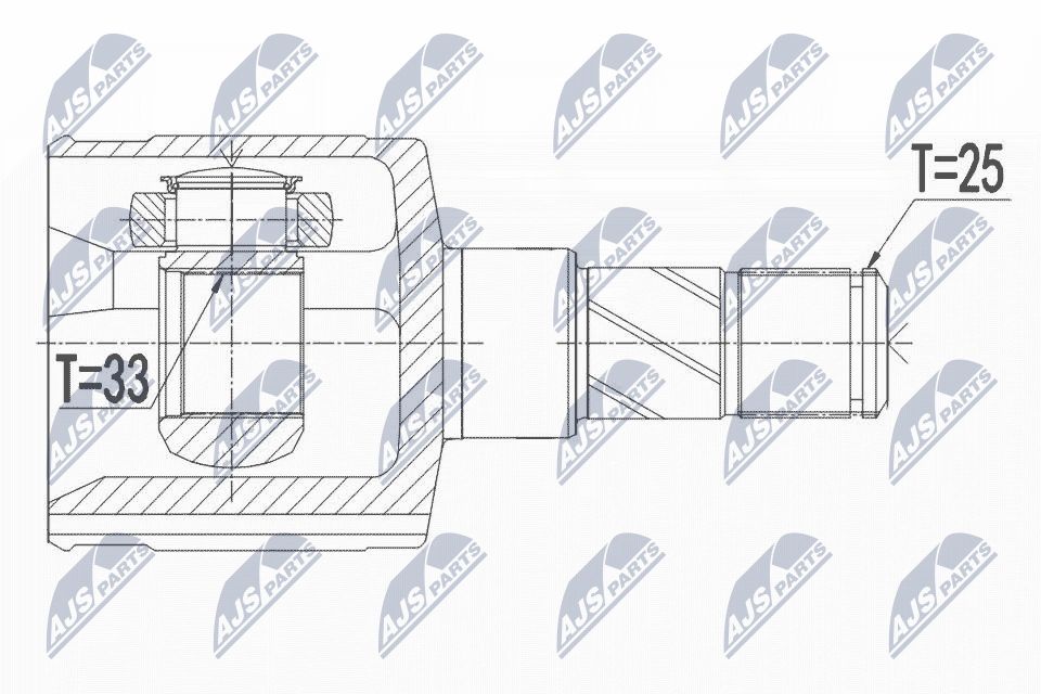 Jungčių komplektas, kardaninis velenas NTY NPW-FT-044
