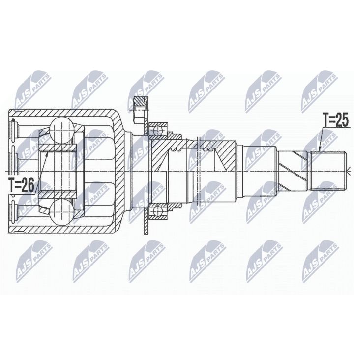 Jungčių komplektas, kardaninis velenas NTY NPW-FT-052