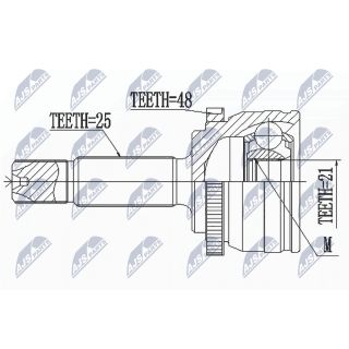 Jungčių komplektas, kardaninis velenas NTY NPZ-HY-556