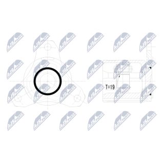 Jungčių komplektas, kardaninis velenas NTY NPW-PL-068