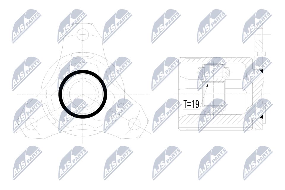 Jungčių komplektas, kardaninis velenas NTY NPW-PL-068