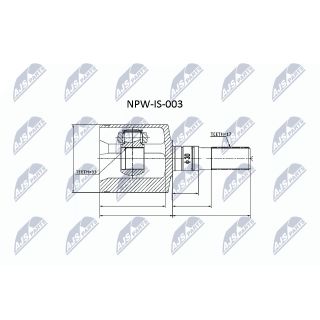 Jungčių komplektas, kardaninis velenas NTY NPW-IS-003