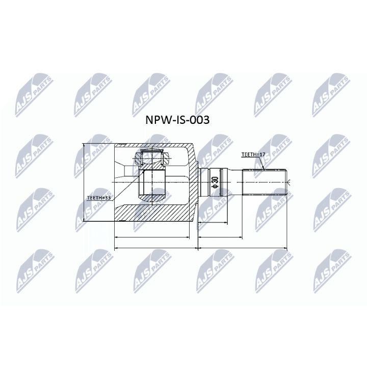 Jungčių komplektas, kardaninis velenas NTY NPW-IS-003