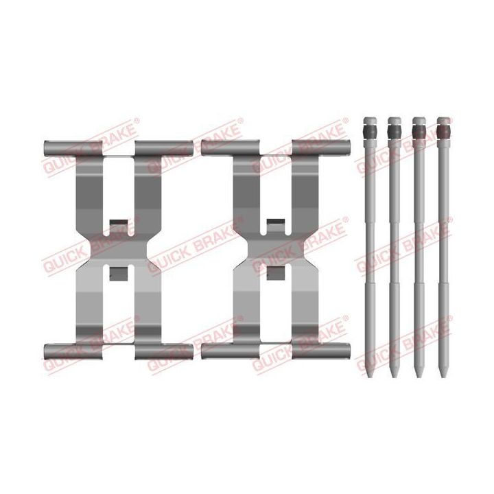 Priedų komplektas, diskinių stabdžių trinkelės QUICK BRAKE 109-0143
