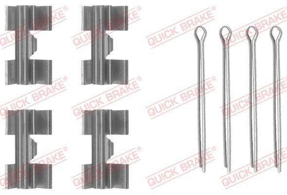 Priedų komplektas, diskinių stabdžių trinkelės QUICK BRAKE 109-0969