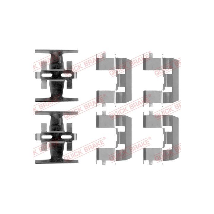 Priedų komplektas, diskinių stabdžių trinkelės QUICK BRAKE 109-1208