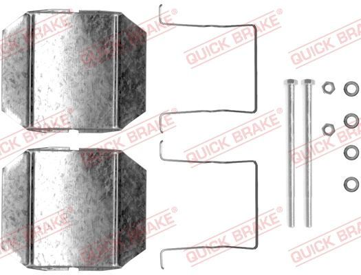 Priedų komplektas, diskinių stabdžių trinkelės QUICK BRAKE 109-1237